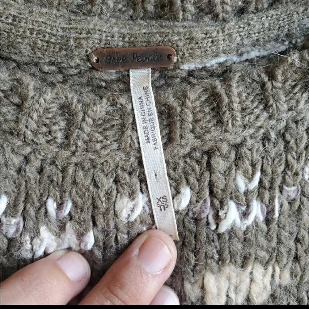 Free People Aztec Thick Sweater